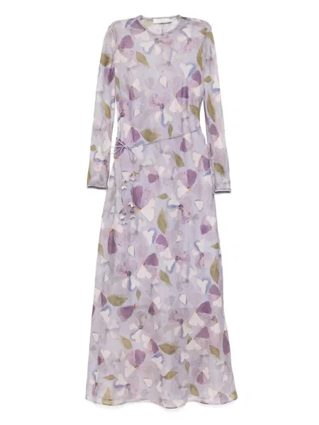 Maksi osłona sukienka maxi Zimmermann garniturowa fioletowa