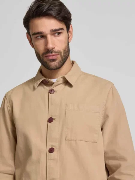 Kurtka koszulowa o kroju regular fit z czystej bawełny Barbour beżowa