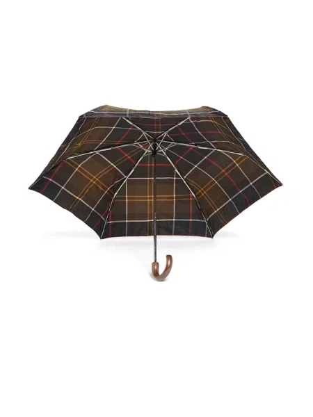 Parasol Barbour w kratę klasyczny biały