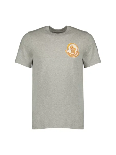 Koszulka Moncler z logo szara