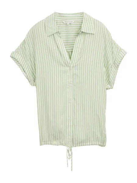 TOM TAILOR Bluza svetlo zelena bela