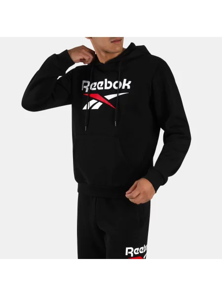 Reebok bluza z kapturem ID Logo Fleece male Black Size: XS czarna