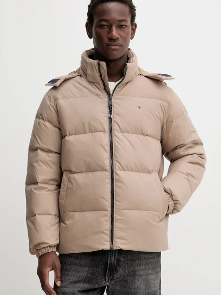 Tommy Jeans geacă cu puf pentru bărbați maro