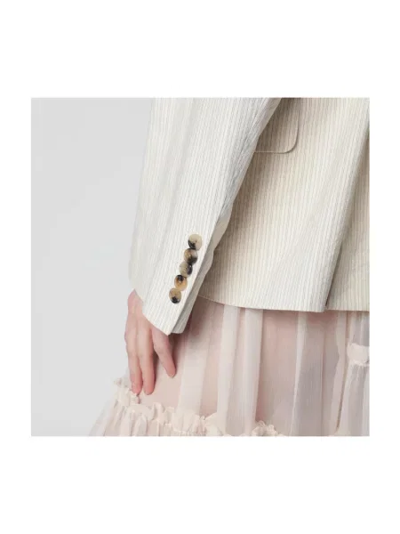 Marynarka Dries Van Noten w paski biała