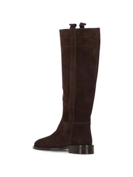 Botine Status din piele de căprioară maro