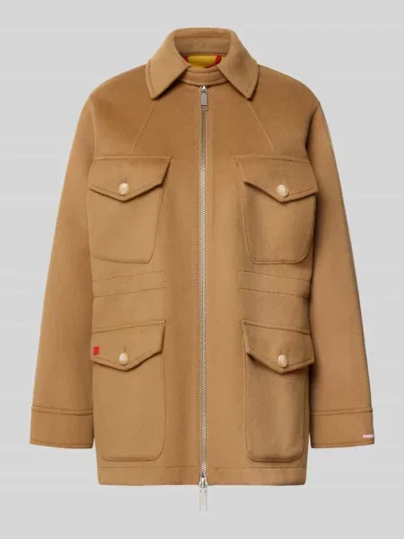 Płaszcz wełniany o kroju regular fit z czystej żywej wełny model LEVA' Max&co.