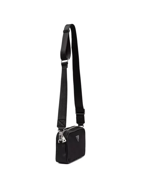 Geantă crossbody Guess cu autograf negru