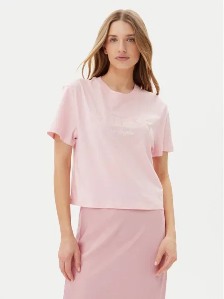 Guess T-Shirt Regular Fit ροζ