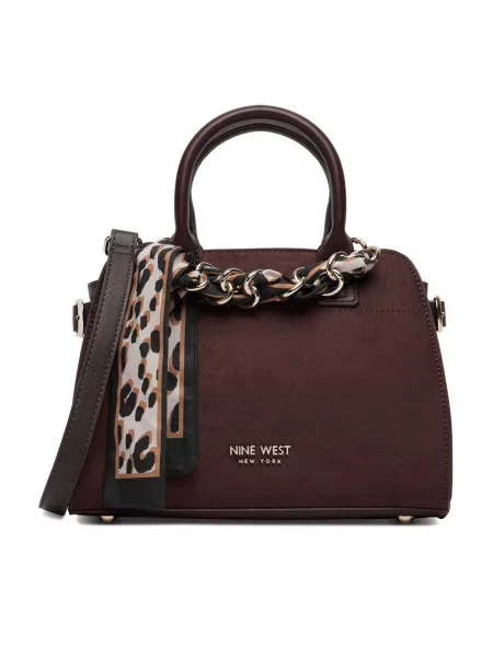 Τσάντα Nine West Σκούρο καφέ