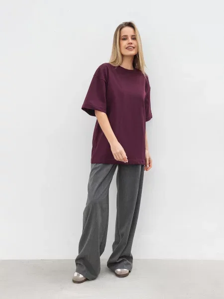 Футболка ромашка бордовая