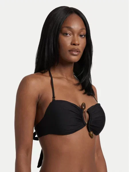 Bardot Bikini partea de sus Rymona negru