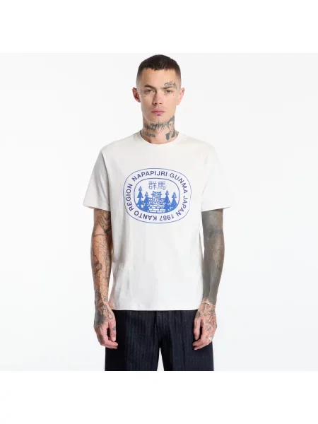 Tricou Napapijri S-Sunda Short-Sleeve White Whisper XL alb