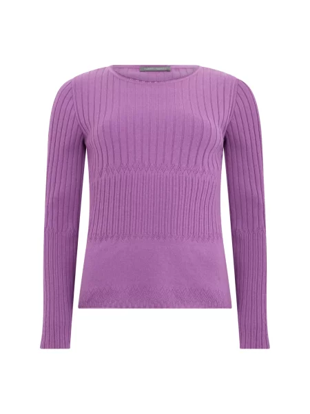 Sweter Alberta Ferretti wełniany fioletowy