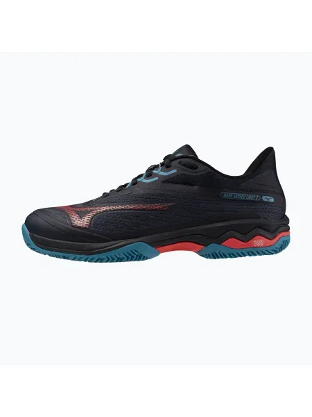 Férfi padel cipő Mizuno Wave Exceed Light 2 Padel salute/ hibiscus/ enamel blue. Méret: EU fekete