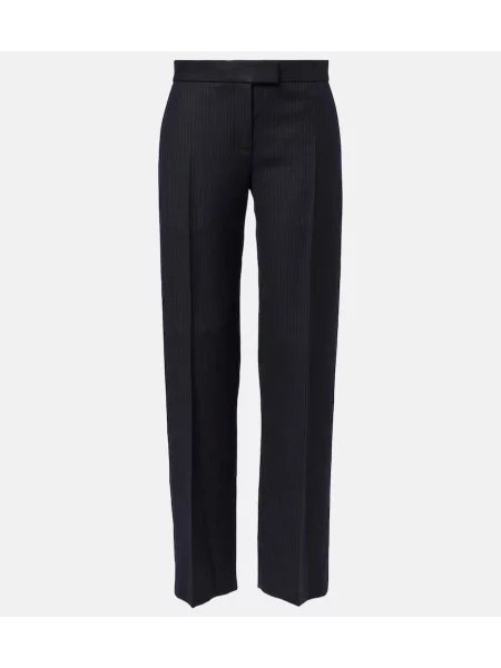 Pantaloni Khaite de lână albastru