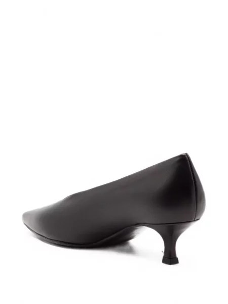 Pantofi cu toc Chantal din piele conici negru