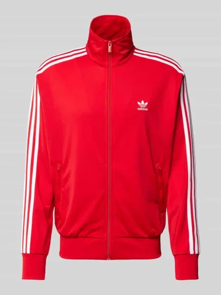 Komplet dresowy Adidas Originals ze stójką do biegania czerwony