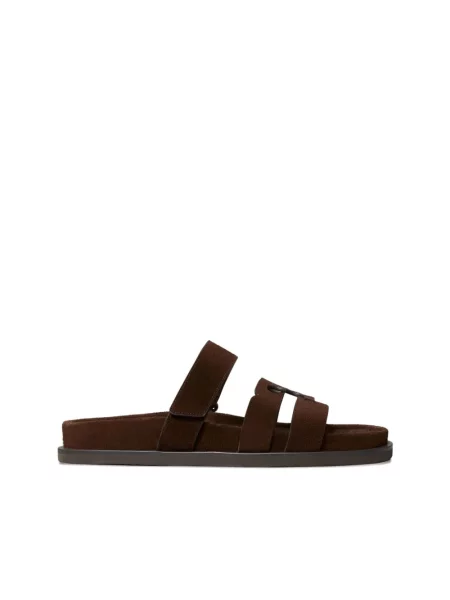 Klapki Tory Burch brązowe