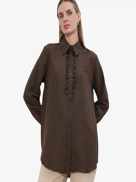 Bigdart Bluza Hemden tamno smeđa