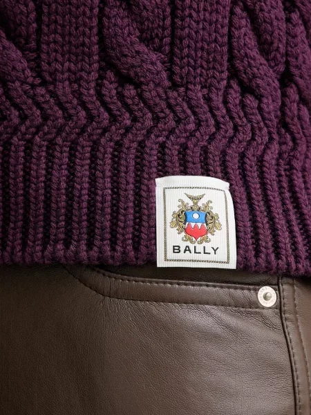 Шерстяной свитер Bally фиолетовый