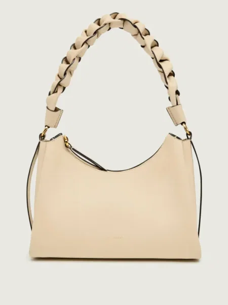 Coccinelle Bőr hobo táska BOHEME GRANA DOUBLE bézs