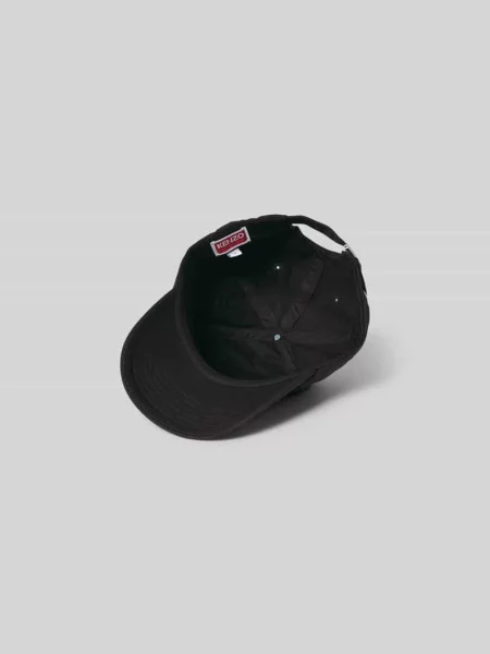 Czapka z daszkiem z czystej bawełny Kenzo czarna