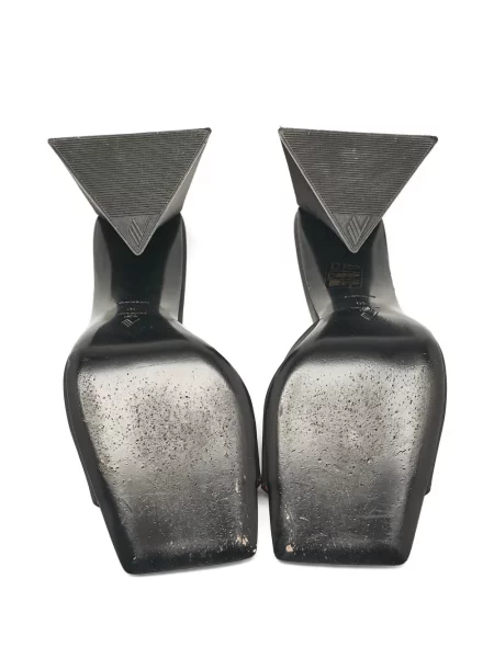 Papuci tip mules The Attico negru