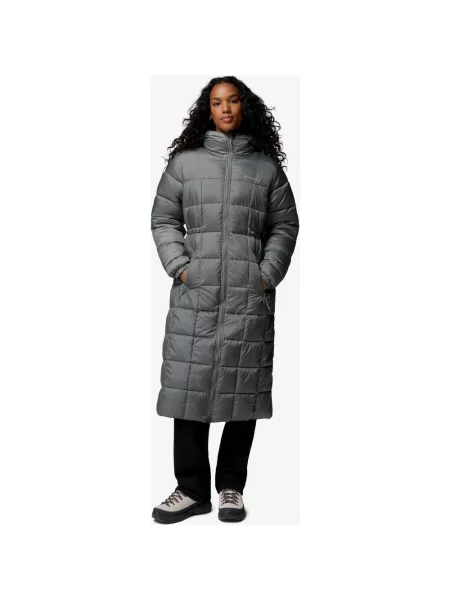 Kurtka z kapturem Columbia Puffect III Long dymny XS szary