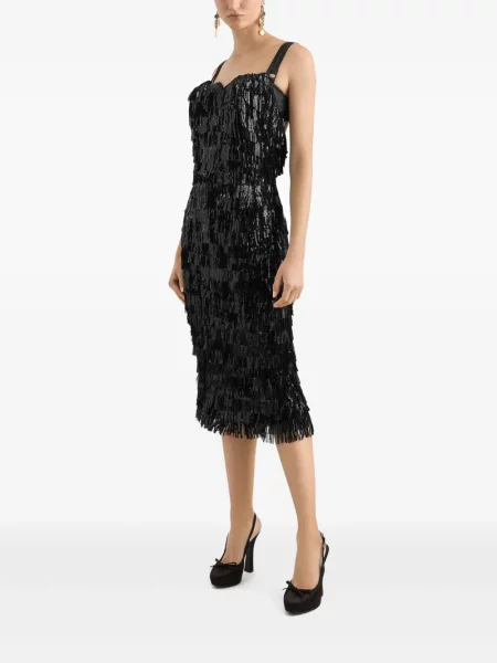 Rochie midi Dolce & Gabbana până la genunchi de costum negru