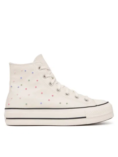 Tornacipő Converse Chuck Taylor All Star Lift Platform Mini Studs Ekru