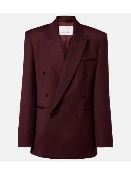 Sacou The Frankie Shop cu două rânduri de nasturi bordo