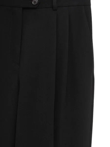 Pantaloni The Row plisate negru