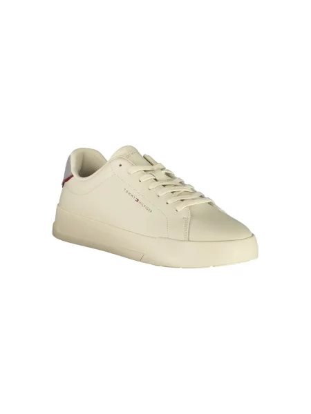Lniane sneakersy Tommy Hilfiger beżowe
