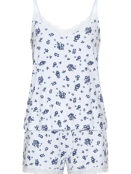 LASCANA Pantaloni scurți albastru marin / albastru pastel alb