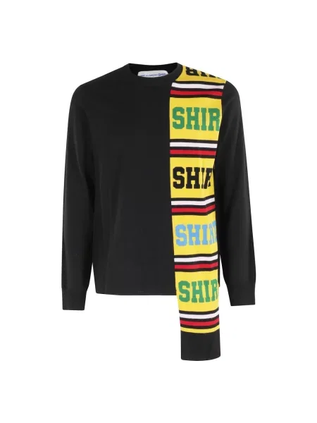 Bluza Comme Des Garcons z długim rękawem asymetryczna czarna