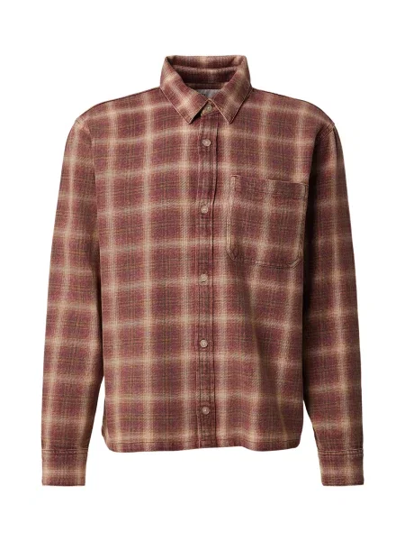 HOLLISTER Košeľa svetlobéžová / čokoládová / hrdzavohnedá / vínovo červená