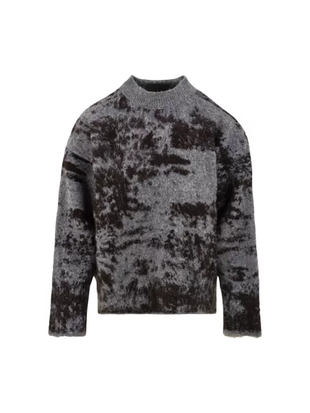 Sweter Akep wełniany szary