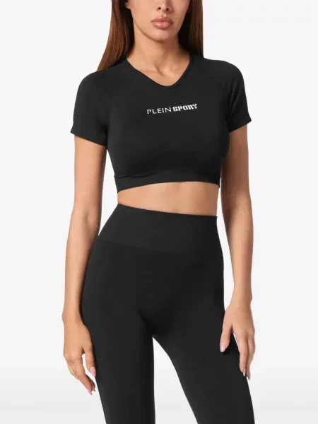 Тениска Plein Sport изрязани черно