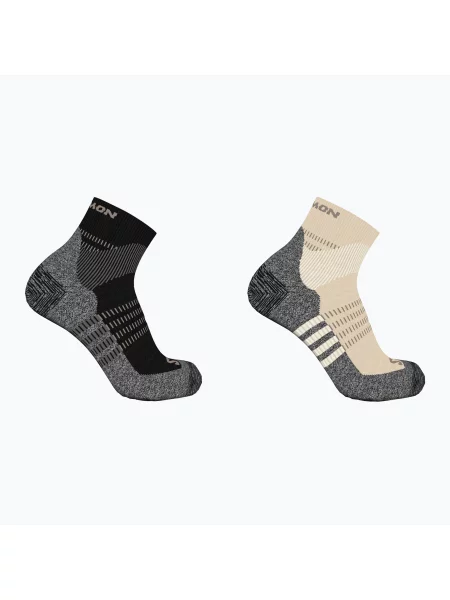 Трекінгові шкарпетки Salomon X Ultra Access Quarter 2 пари вибілені пісочно-чорні чорні