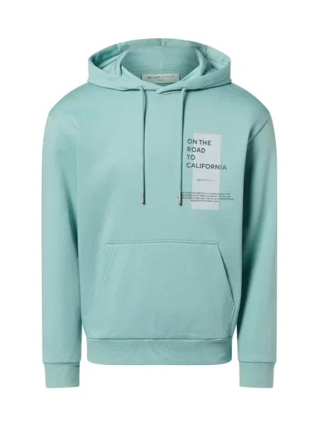 Tom Tailor Denim bluza z kapturem Mężczyźni nadruk S niebieski