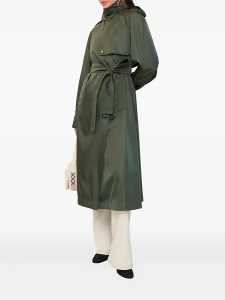 Trenci Burberry cu glugă verde