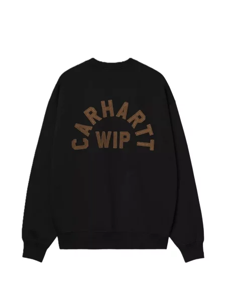Pulover Carhartt Wip cu autograf negru