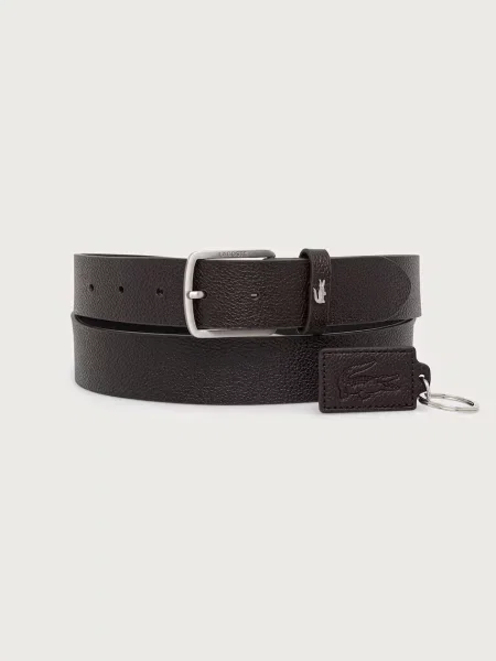 Lacoste curea pentru bărbați din piele maro