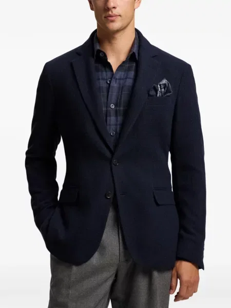 Μπλέιζερ Ralph Lauren Purple Label κασμίρ μπλε