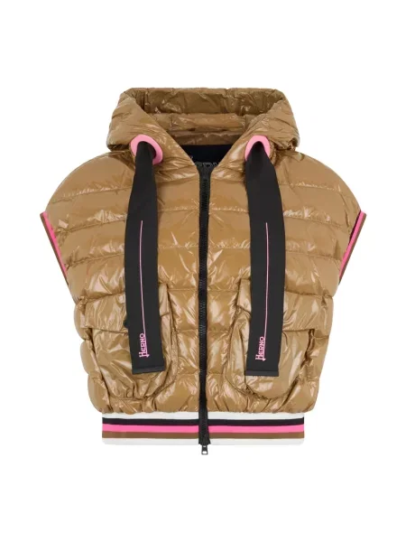 Kamizelka z kapturem Herno z kapturem beżowa