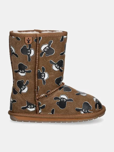 Emu Australia Дитячі замшеві чоботи Shaun The Sheep Print