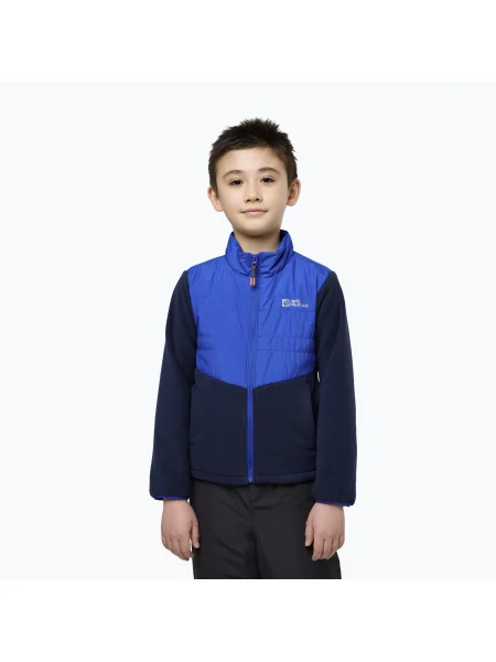 Jack Wolfskin Haldor Hybrid ropogós kobalt gyermek kabát Haldor Hybrid kék