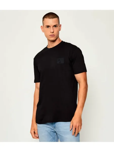Armani Exchange póló sima fekete