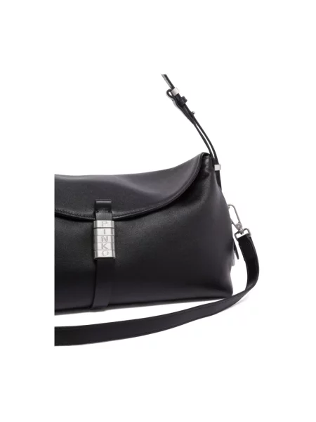 Torebka skórzana Pinko elegancka czarna