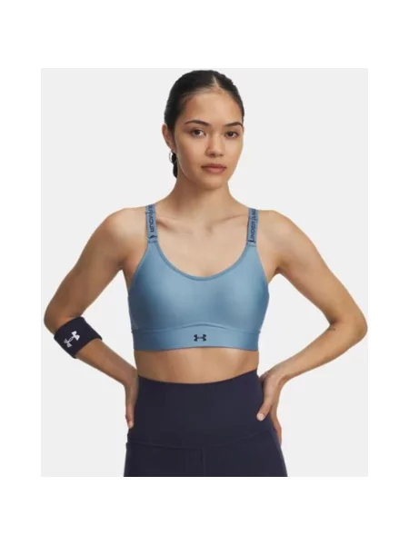 Biustonosz sportowy Under Armour Infinity Mid granatowy XS/A-C niebieski